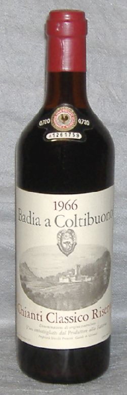 1966, Chianti Classico, Riserva, Badia a Coltibuono