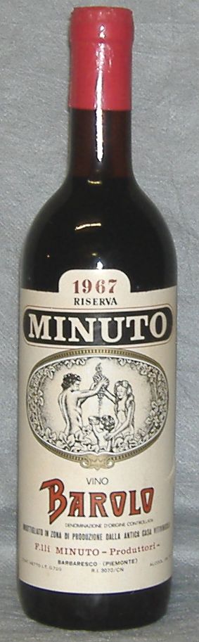 1967, Barolo, Riserva, Minuto