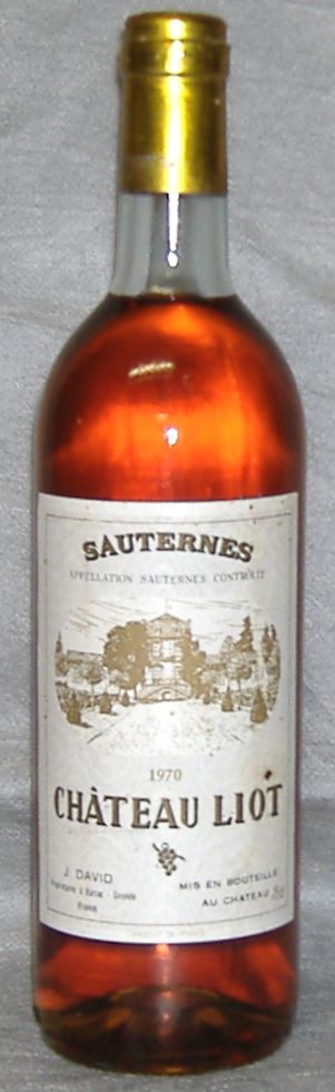 1970, Château Liot, Sauternes
