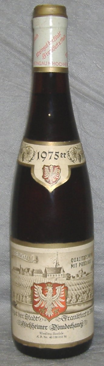 1975, Hochheimer Domdechaney, Riesling, Auslese