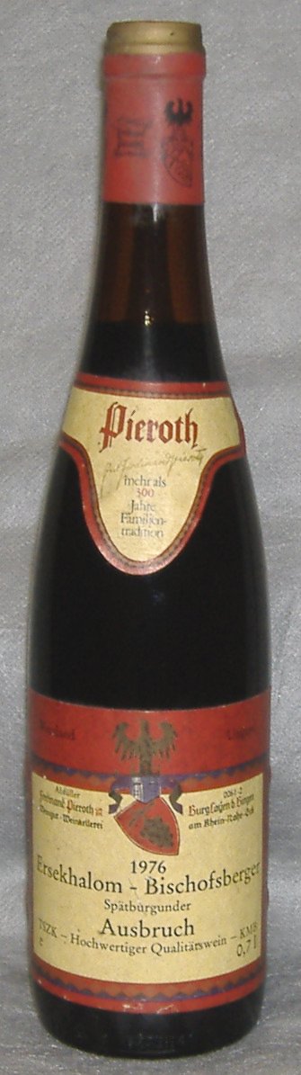 1976, Ersekhalom-Bischofsberger, Spätburgunder, Ausbruch,&nbsp;Ungarn