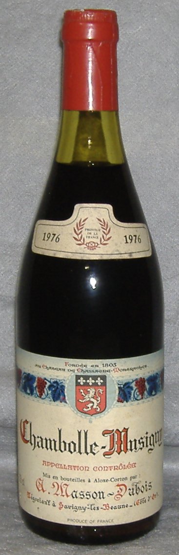 1976, Chambolle-Musigny, A.&nbsp;Masson‑Dubois