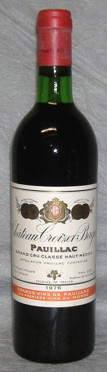 1976, Château Croizet-Bages, Grand&nbsp;Cru&nbsp;Classé