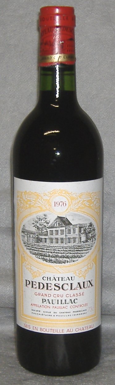 1976, Château Pedesclaux, Grand&nbsp;Cru&nbsp;Classé