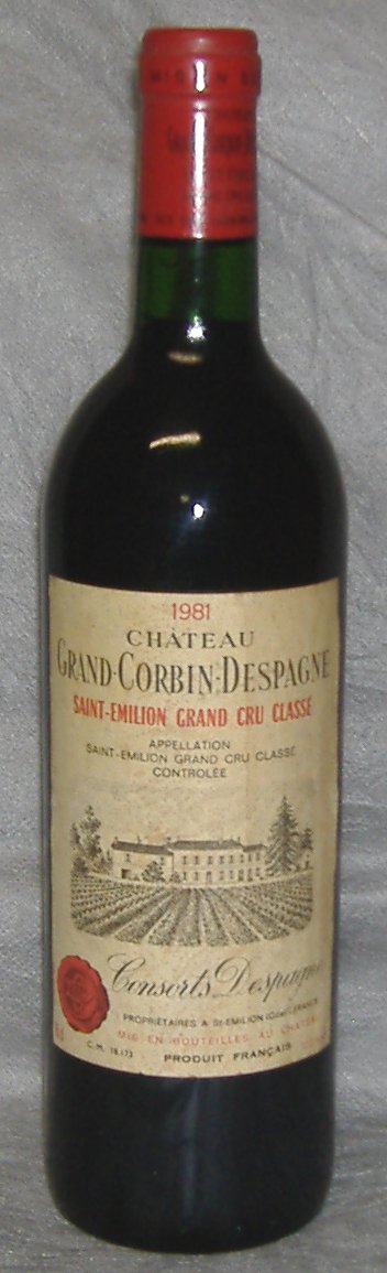 1981, Château Grand-Corbin-Despagne, Grand Cru Classé
