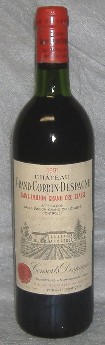 1981, Château Grand-Corbin-Despagne, Grand&nbsp;Cru&nbsp;Classé