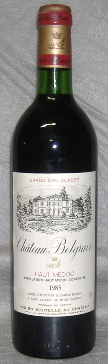 1983, Château Belgrave, 5e Cru Classé