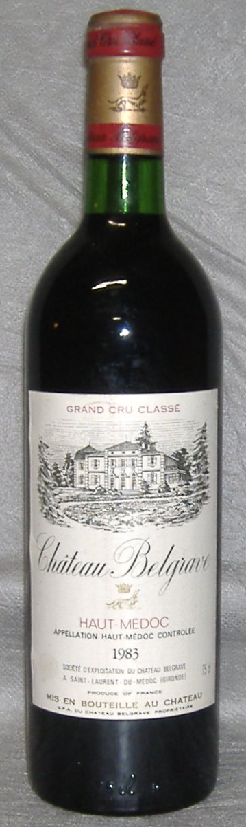 1983, Château Belgrave, Grand Cru Classé