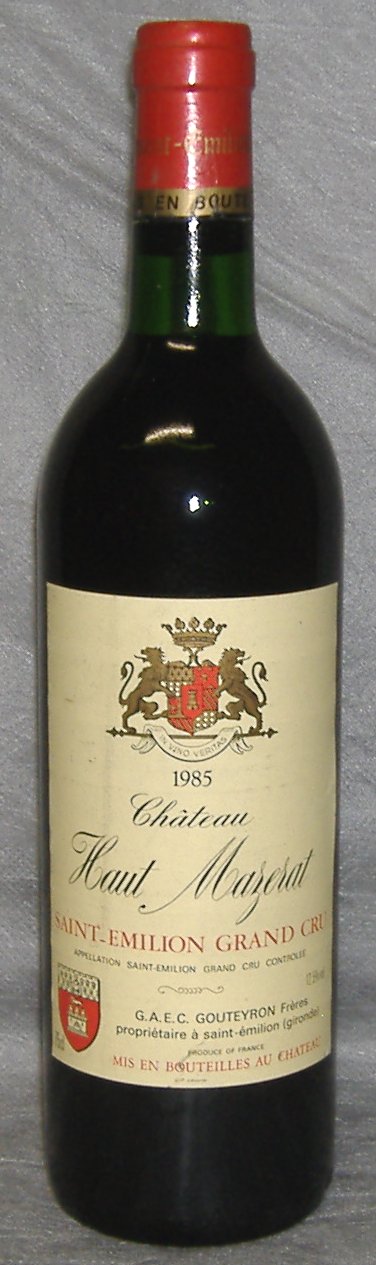 1985, Château Haut Mazerat, Grand Cru, Saint‑Émilion
