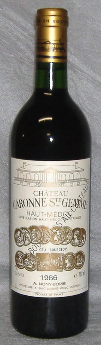 1986, Château Caronne Ste.&nbsp;Gemme, Haut‑Médoc