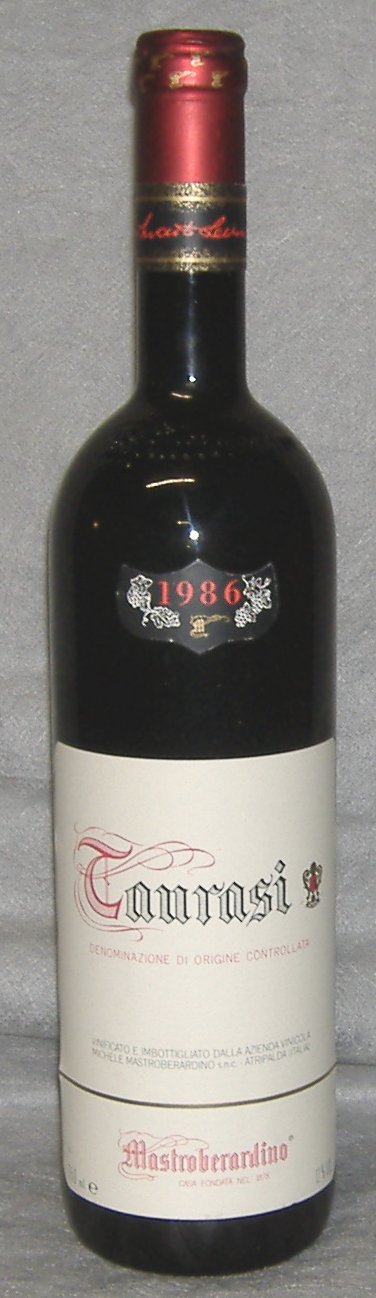 1986, Taurasi, Mastroberardino