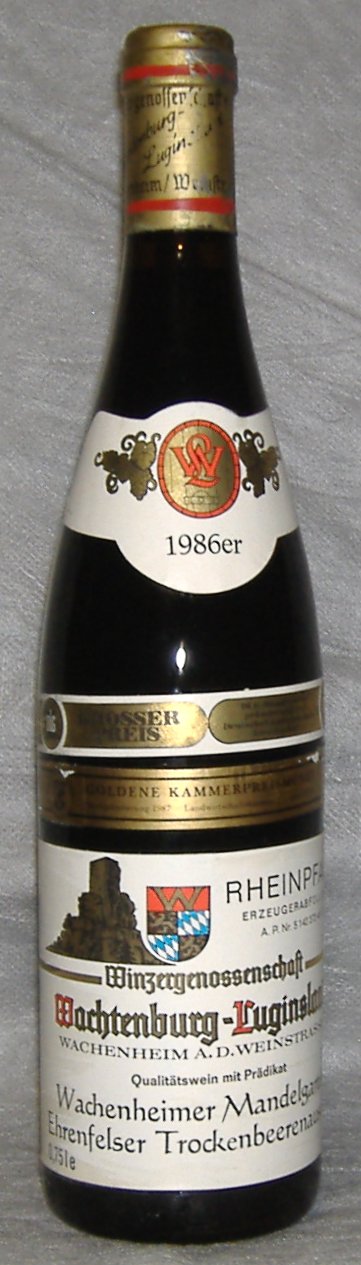 1986, Wachenheimer Mandelgarten, Trockenbeerenauslese