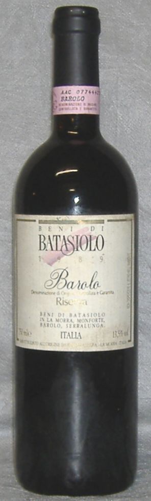 1989, Barolo, Riserva, Batasiolo