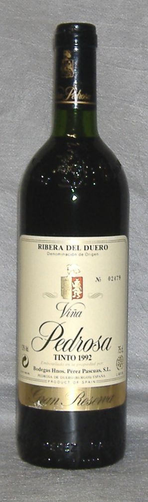 1992, Viña Pedrosa, Gran Reserva