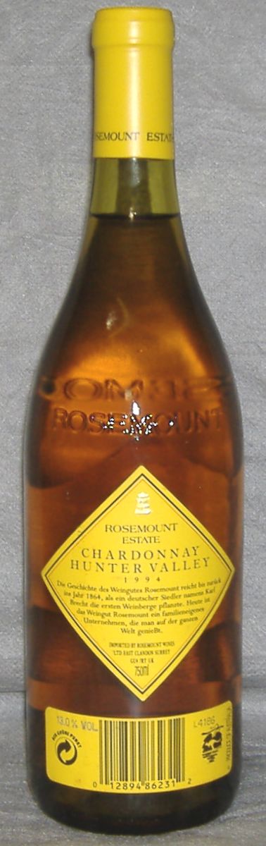 1994, Chardonnay, Rosemount Estate, Foto 2