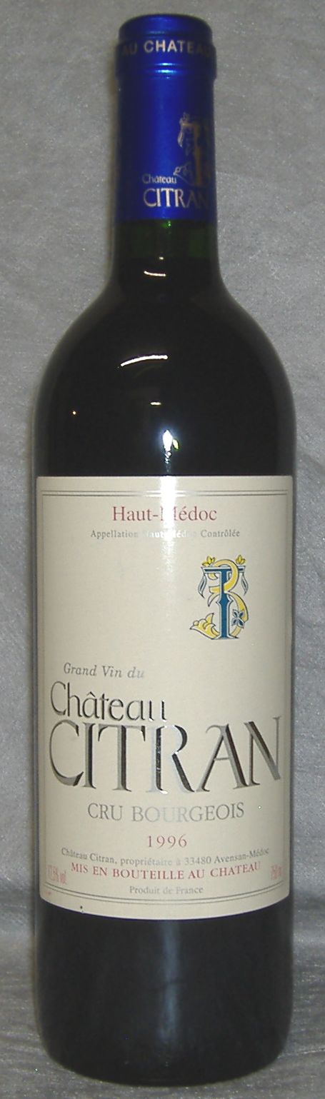 1996, Château Citran, Haut-Médoc